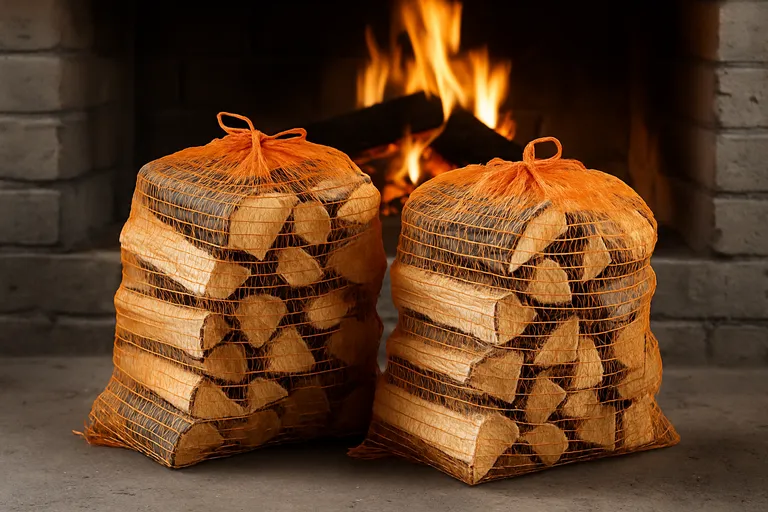 Direct stookklaar haardhout in netzakken